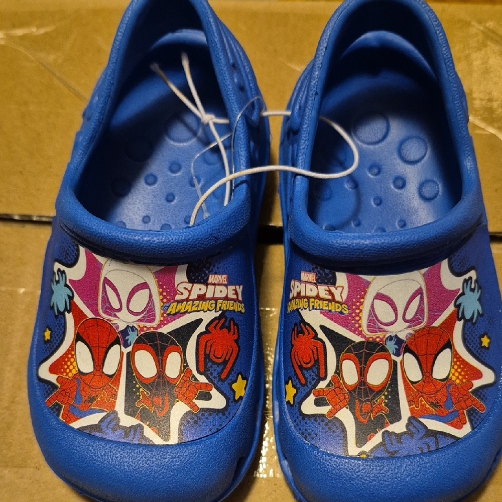 Marvel Blue Urban Slippers with Graffiti Art